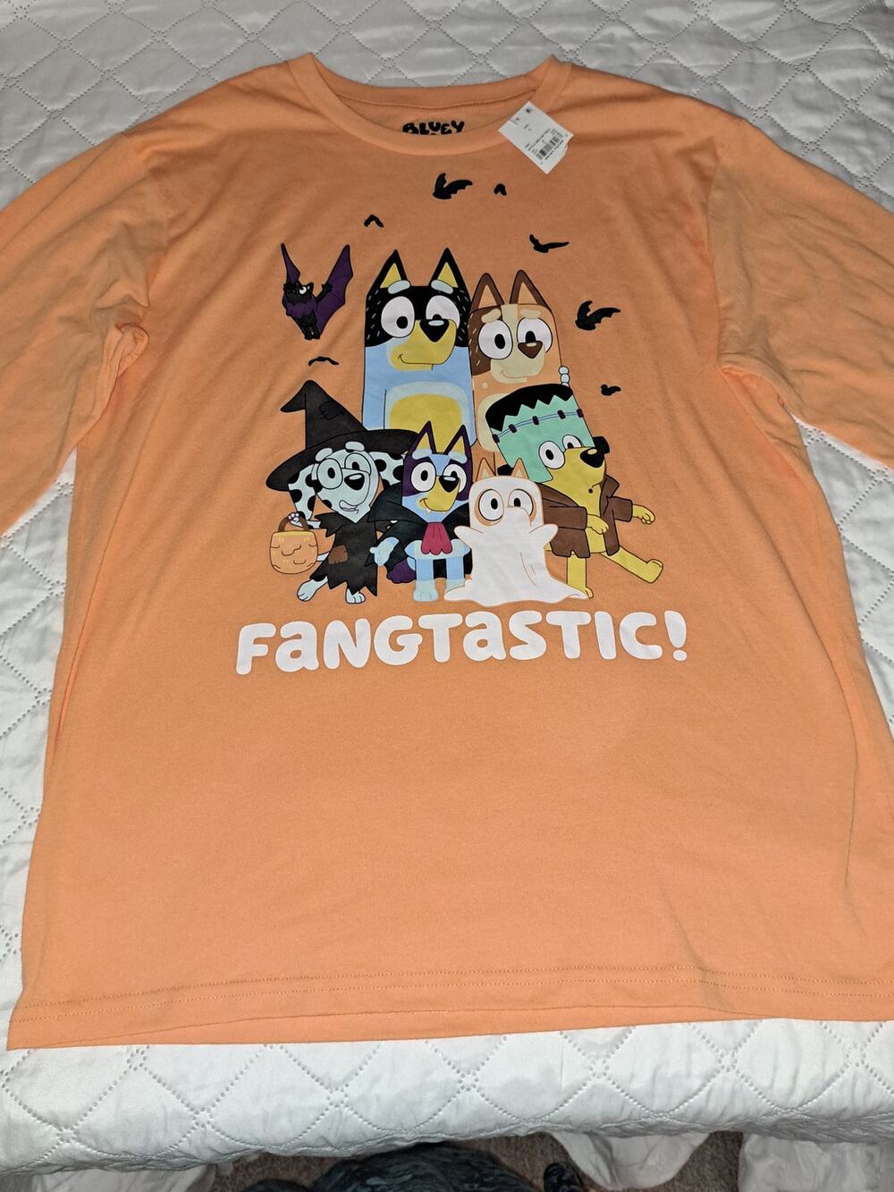 Women's Bluey Halloween Long Sleeve Shirt Size Large NWT